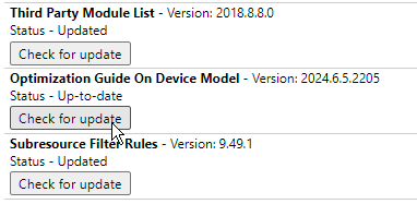 "Optimization Guide On Device Model" Chrome component